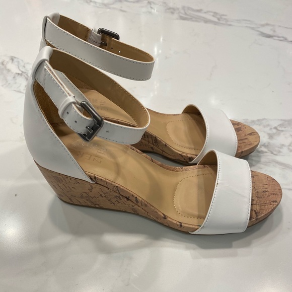 Naturalizer Shoes - Naturalizer Cami White Wedge Sandals